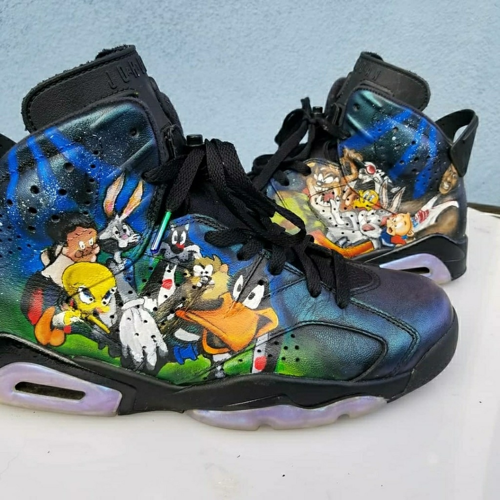 Custom "Space Jam" Jordan 6s